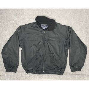 Vintage Polo Sport Black Fleece Lined Full Zip Winter‎ Jacket Mens Large